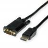 CABLE DISPLAYPORT - VGA , DP M - VGA M NOIR. 2M