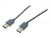 CORDON USB 2.0 TYPE A/A GRIS 2.0M