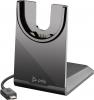 STATION D ACCUEIL BASE POLY FILAIRE POUR CASQUE BLUETOOH CAPACITE DE CHARGEMENT USB TYPE C NOIR