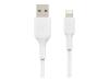 BELKIN CABLE LIGHTNING / USB-A 1M BLANC POUR UTILISATION DANS LES VEHICULES