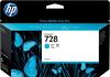CARTOUCHE JET D'ENCRE 728 CYAN GRANDE CAPACITE 130ML HP DESIGNJET T730.T830 ORIGINE