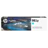 CARTOUCHE JET D'ENCRE CYAN 981Y GRANDE CAPACITE HP PAGEWIDE ENTREPRISE COLOR 556/MFP 586/E58650 ORIGINE