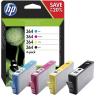 PACK 4 COULEURS HP 364 NOIR/CYAN/MAGENTA/JAUNE HP DESKJET 3500/PHOTOSMART 5500.6500.7510.7520/ESTATION C510 ORIGINE